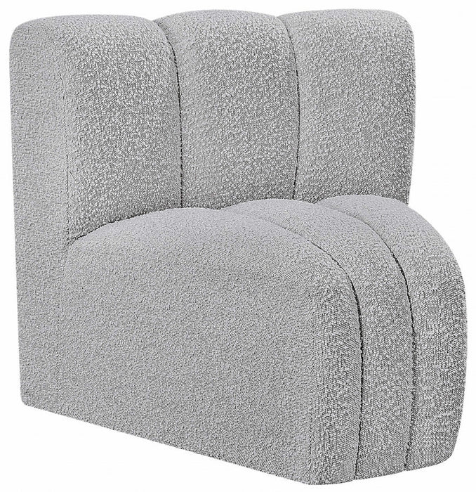 Arc Boucle Fabric Modular Chair Grey - 102Grey-CC - Vega Furniture