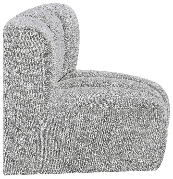 Arc Boucle Fabric Modular Chair Grey - 102Grey-CC - Vega Furniture