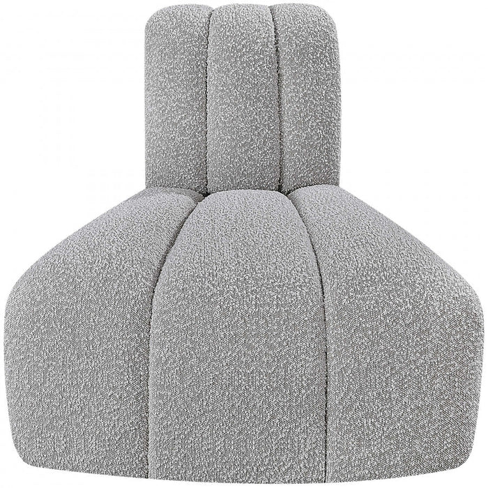 Arc Boucle Fabric Modular Chair Grey - 102Grey-RC - Vega Furniture