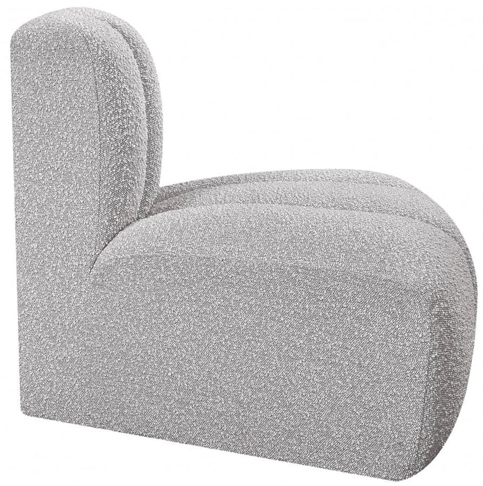 Arc Boucle Fabric Modular Chair Grey - 102Grey-RC - Vega Furniture