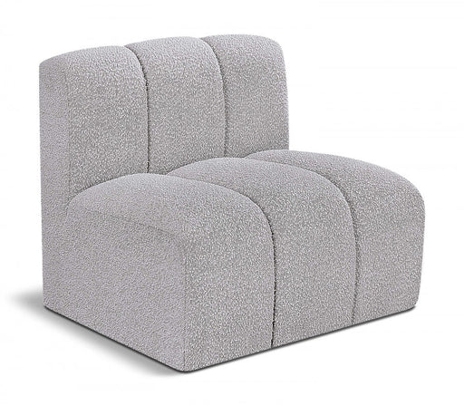 Arc Boucle Fabric Modular Chair Grey - 102Grey-ST - Vega Furniture