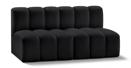 Arc Faux Leather 2pc. Sectional Black - 101Black-S2A - Vega Furniture