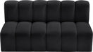 Arc Faux Leather 2pc. Sectional Black - 101Black-S2A - Vega Furniture