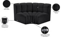 Arc Faux Leather 2pc. Sectional Black - 101Black-S2B - Vega Furniture