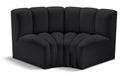 Arc Faux Leather 2pc. Sectional Black - 101Black-S2B - Vega Furniture