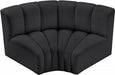 Arc Faux Leather 2pc. Sectional Black - 101Black-S2B - Vega Furniture