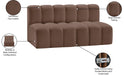 Arc Faux Leather 2pc. Sectional Brown - 101Brown-S2A - Vega Furniture