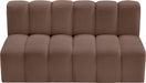 Arc Faux Leather 2pc. Sectional Brown - 101Brown-S2A - Vega Furniture