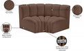 Arc Faux Leather 2pc. Sectional Brown - 101Brown-S2B - Vega Furniture