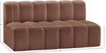 Arc Faux Leather 2pc. Sectional Cognac - 101Cognac-S2A - Vega Furniture