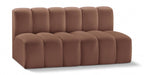 Arc Faux Leather 2pc. Sectional Cognac - 101Cognac-S2A - Vega Furniture