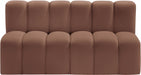 Arc Faux Leather 2pc. Sectional Cognac - 101Cognac-S2A - Vega Furniture
