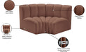 Arc Faux Leather 2pc. Sectional Cognac - 101Cognac-S2B - Vega Furniture