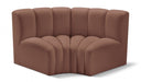 Arc Faux Leather 2pc. Sectional Cognac - 101Cognac-S2B - Vega Furniture