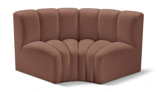 Arc Faux Leather 2pc. Sectional Cognac - 101Cognac-S2B - Vega Furniture