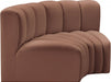 Arc Faux Leather 2pc. Sectional Cognac - 101Cognac-S2B - Vega Furniture