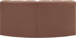 Arc Faux Leather 2pc. Sectional Cognac - 101Cognac-S2B - Vega Furniture