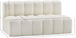 Arc Faux Leather 2pc. Sectional Cream - 101Cream-S2A - Vega Furniture