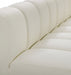 Arc Faux Leather 2pc. Sectional Cream - 101Cream-S2A - Vega Furniture