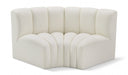 Arc Faux Leather 2pc. Sectional Cream - 101Cream-S2B - Vega Furniture