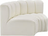 Arc Faux Leather 2pc. Sectional Cream - 101Cream-S2B - Vega Furniture