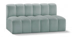 Arc Faux Leather 2pc. Sectional Mint - 101Mint-S2A - Vega Furniture