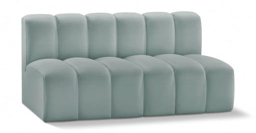 Arc Faux Leather 2pc. Sectional Mint - 101Mint-S2A - Vega Furniture