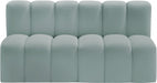 Arc Faux Leather 2pc. Sectional Mint - 101Mint-S2A - Vega Furniture