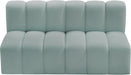 Arc Faux Leather 2pc. Sectional Mint - 101Mint-S2A - Vega Furniture