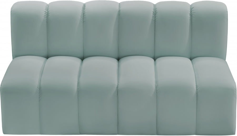 Arc Faux Leather 2pc. Sectional Mint - 101Mint-S2A - Vega Furniture