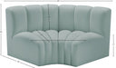 Arc Faux Leather 2pc. Sectional Mint - 101Mint-S2B - Vega Furniture