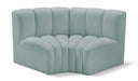 Arc Faux Leather 2pc. Sectional Mint - 101Mint-S2B - Vega Furniture