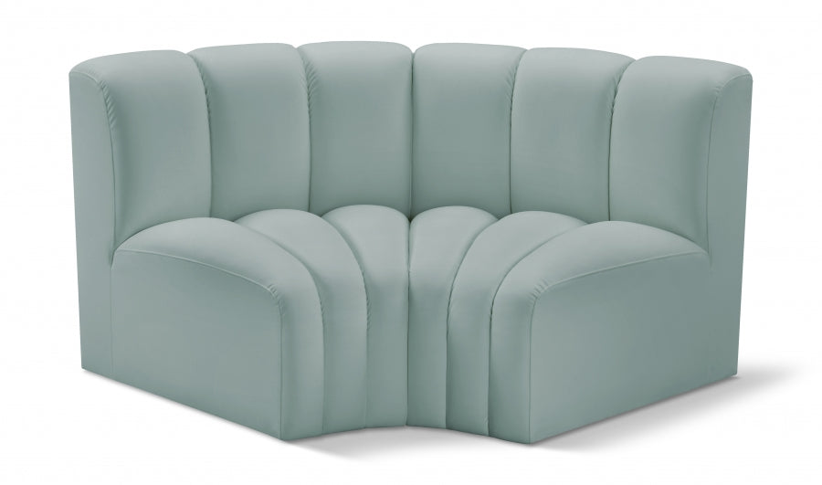 Arc Faux Leather 2pc. Sectional Mint - 101Mint-S2B - Vega Furniture