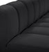 Arc Faux Leather 3pc. Sectional Black - 101Black-S3A - Vega Furniture