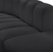 Arc Faux Leather 3pc. Sectional Black - 101Black-S3D - Vega Furniture