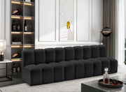 Arc Faux Leather 3pc. Sectional Black - 101Black-S3F - Vega Furniture