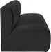 Arc Faux Leather 3pc. Sectional Black - 101Black-S3F - Vega Furniture