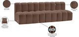 Arc Faux Leather 3pc. Sectional Brown - 101Brown-S3F - Vega Furniture
