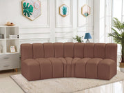 Arc Faux Leather 3pc. Sectional Cognac - 101Cognac-S3B - Vega Furniture