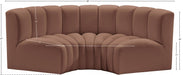 Arc Faux Leather 3pc. Sectional Cognac - 101Cognac-S3C - Vega Furniture