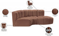 Arc Faux Leather 3pc. Sectional Cognac - 101Cognac-S3D - Vega Furniture