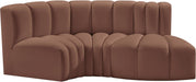 Arc Faux Leather 3pc. Sectional Cognac - 101Cognac-S3D - Vega Furniture