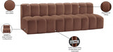 Arc Faux Leather 3pc. Sectional Cognac - 101Cognac-S3F - Vega Furniture