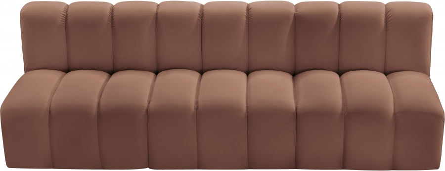 Arc Faux Leather 3pc. Sectional Cognac - 101Cognac-S3F - Vega Furniture