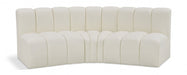 Arc Faux Leather 3pc. Sectional Cream - 101Cream-S3B - Vega Furniture