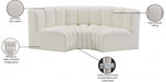 Arc Faux Leather 3pc. Sectional Cream - 101Cream-S3C - Vega Furniture