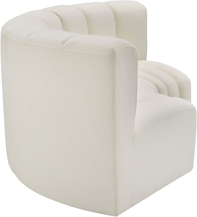 Arc Faux Leather 3pc. Sectional Cream - 101Cream-S3C - Vega Furniture