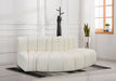 Arc Faux Leather 3pc. Sectional Cream - 101Cream-S3E - Vega Furniture