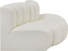 Arc Faux Leather 3pc. Sectional Cream - 101Cream-S3E - Vega Furniture