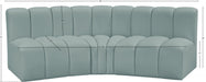 Arc Faux Leather 3pc. Sectional Mint - 101Mint-S3B - Vega Furniture